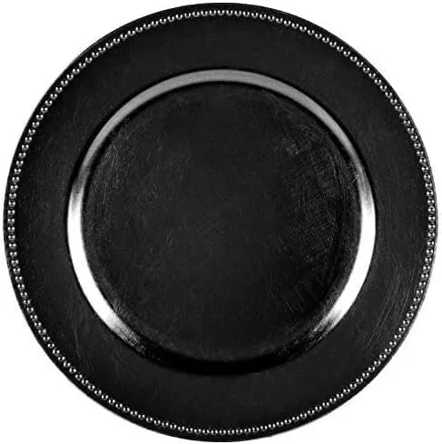 Black Charger Plate
