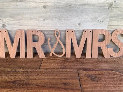 Wood Hanging Mr. & Mrs. Sign