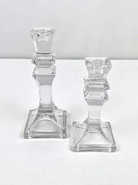 Set of Glass Candlesticks