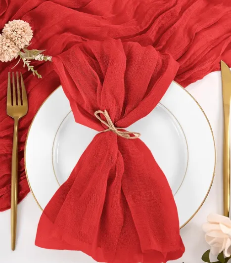 Red Cheesecloth Napkin