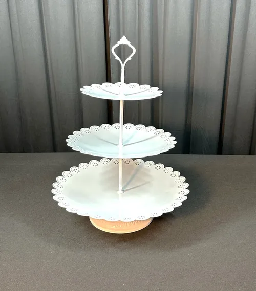 White 3 Tier Dessert Stand