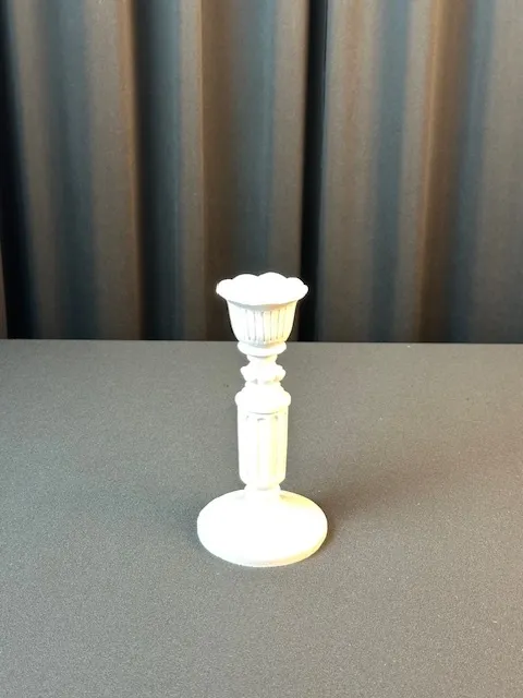 White Vintage Style Candlestick 5.5