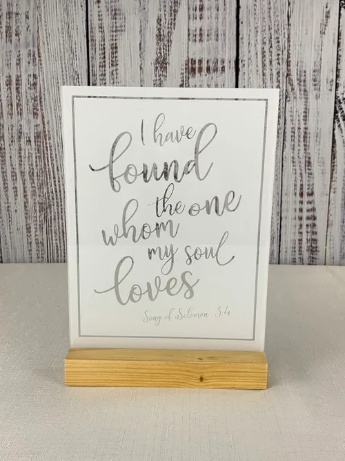Acrylic Wood Solomon 3:4 Sign