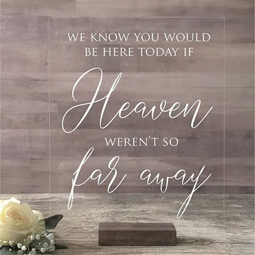 Acrylic Memorial Sign