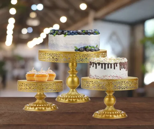 Set of Gold Cake/Dessert Stands