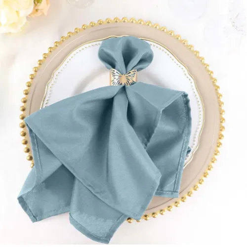 Dusty Blue Polyester Napkin