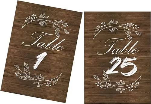 Boho Rustic Table Number