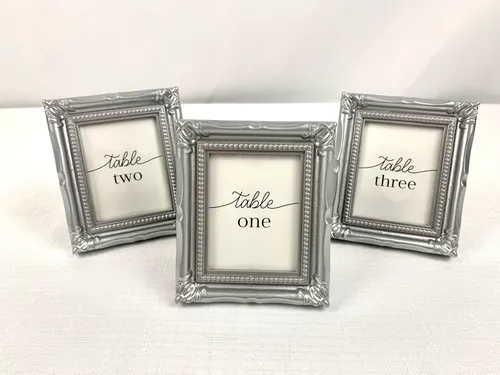 Silver Framed Table Number