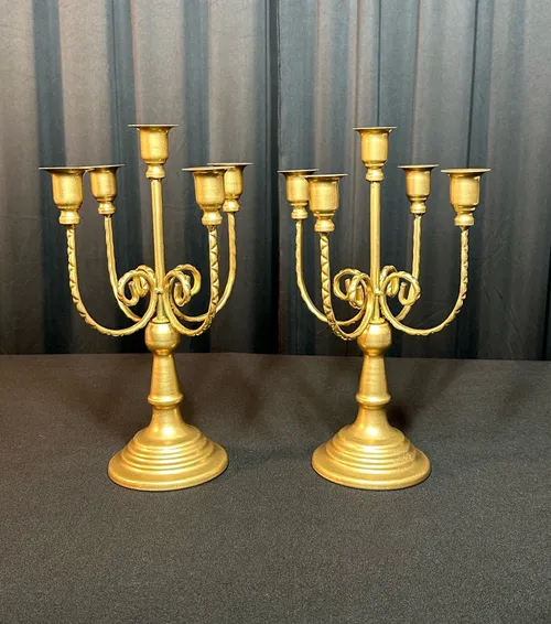 Set of Gold Candelabras