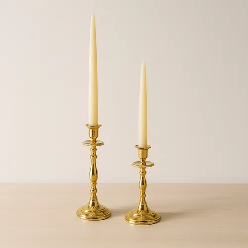 Set of 2 Gold Candlesticks