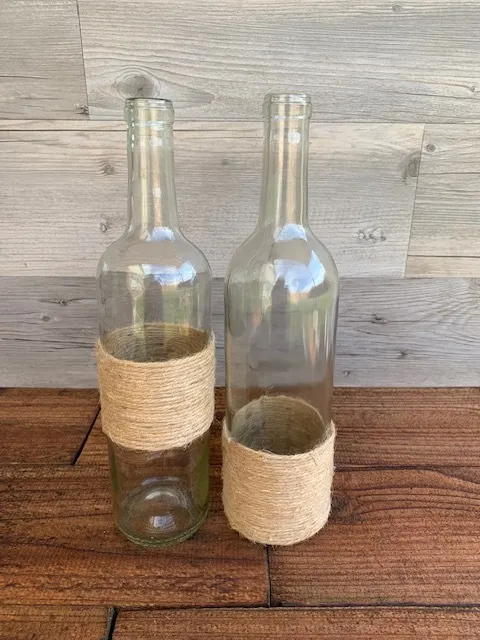 Twine Wrapped Wine Bottle