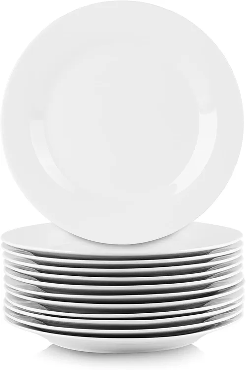 White Porcelain Dinner Plate 10.5