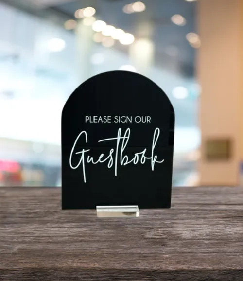 Black Acrylic Guestbook Sign