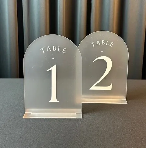 Frosted Arch Table Number 1-10