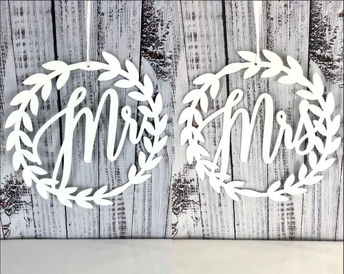 Metal Hanging Mr. & Mrs. Signs