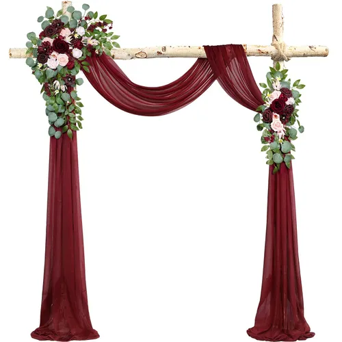 Burgundy Arch Draping