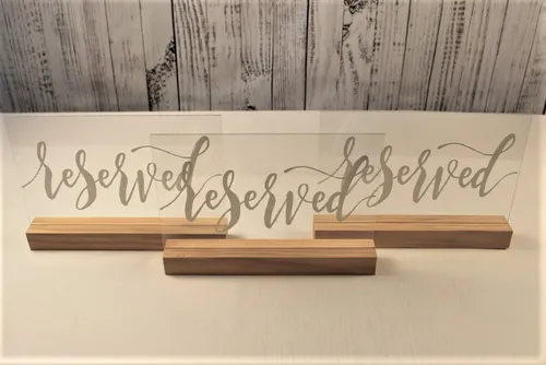 Acrylic Reserved Sign