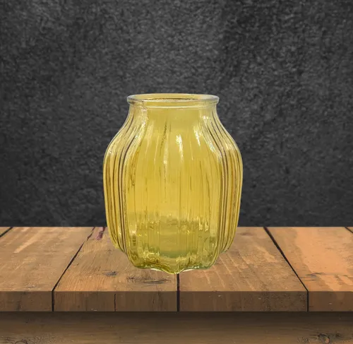 Yellow Glass Bud Vase