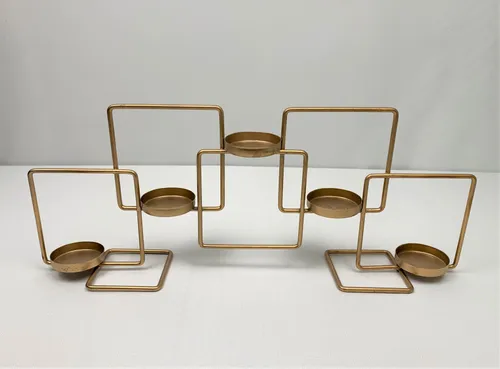 5 Candle Gold Candle Holder