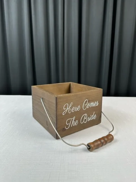 Wood Flower Girl Basket