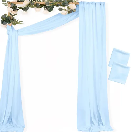 20' Sheer Baby Blue Draping