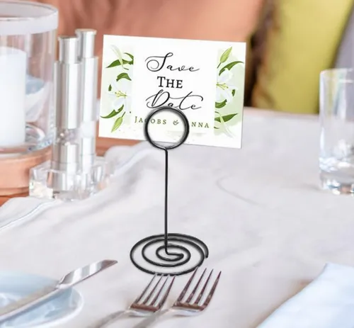 Black Table Number Holder