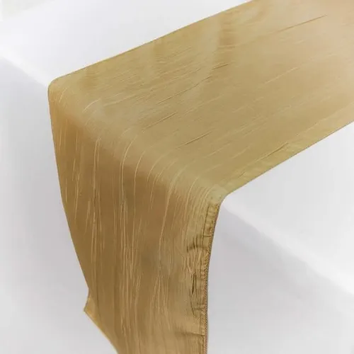 Gold Crinkle Taffeta Table Runner