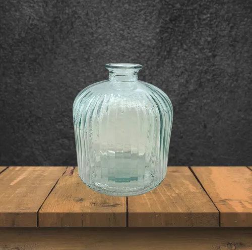 Light Blue Glass Bud Vase