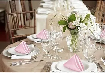 Pink Polyester Napkin 17