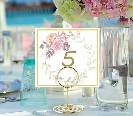 Gold Spiral Table Number Holder