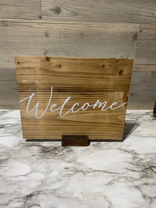 Wood Welcome Sign Sm.