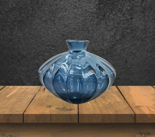 Blue Glass Bud Vase
