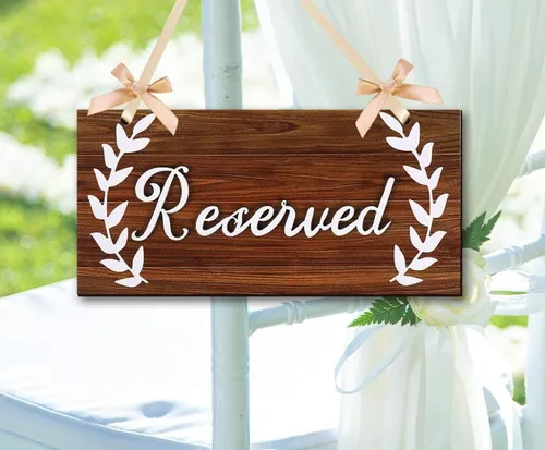 Wood Reserved Signs (12 Pack)