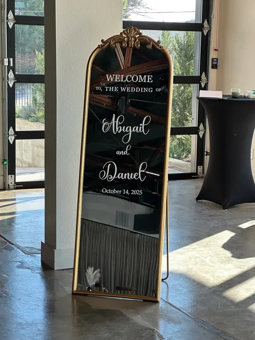 Full Length Gold-Framed Mirror