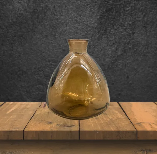 Amber Glass Bud Vase