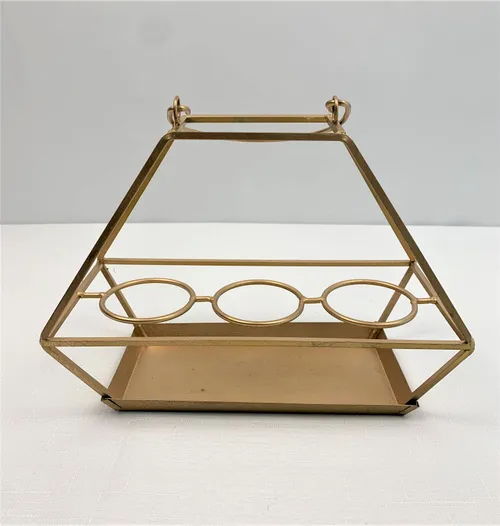 3 Candle Gold Candle Holder