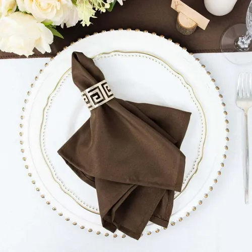 Chocolate Brown Polyester Napkin 17