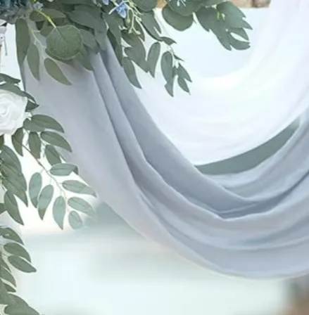21' Sheer Dusty Blue Draping