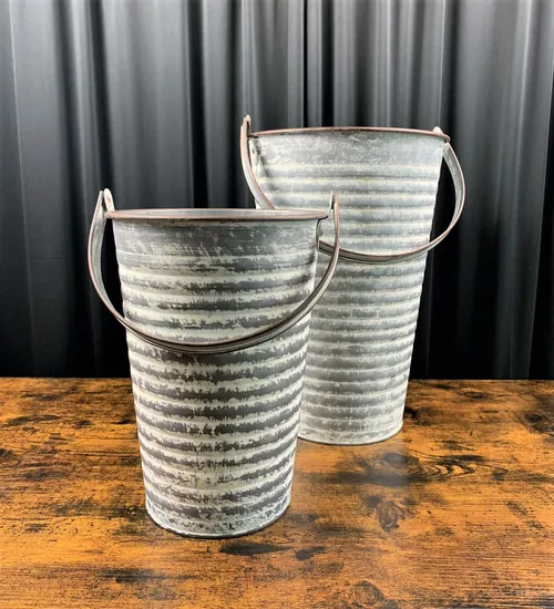 Galvanized Metal Vases