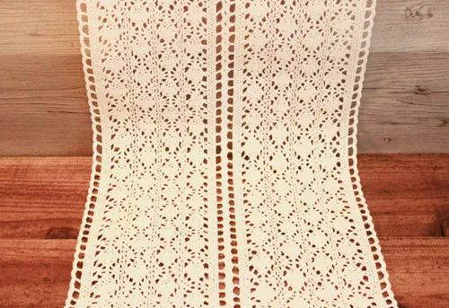 Beige Woven Table Runner
