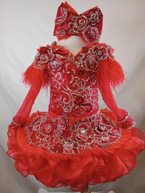 Red Floral Beauty Dress | Size: 18/3