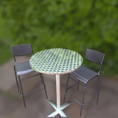 Silver Poseur Table & Stool Package  