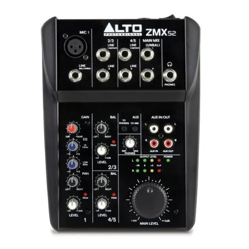 5 Channel Mixer - ALTO Professional ZMX52