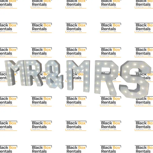 Giant 4FT Mr & Mrs LED Letters