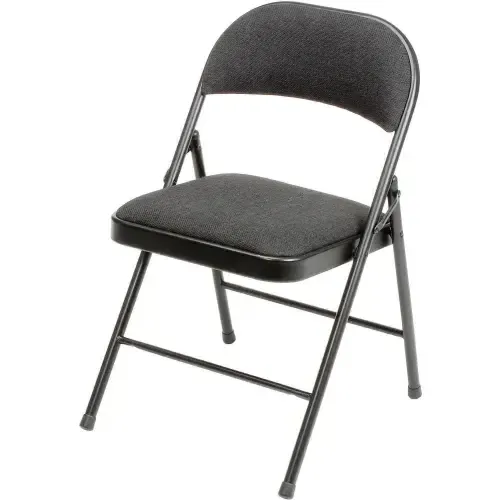 Black Foldable Chair with Fabric 