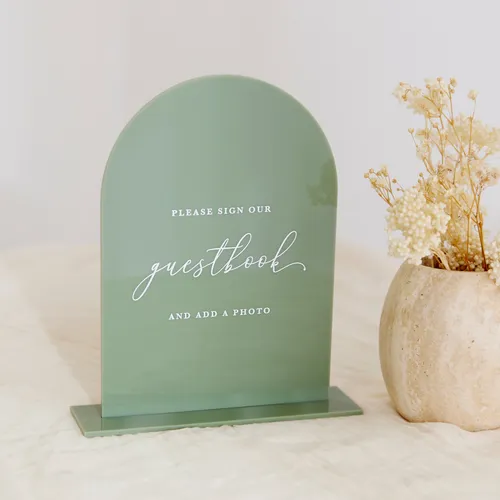 Polaroid Guestbook Sign - Sage Arch