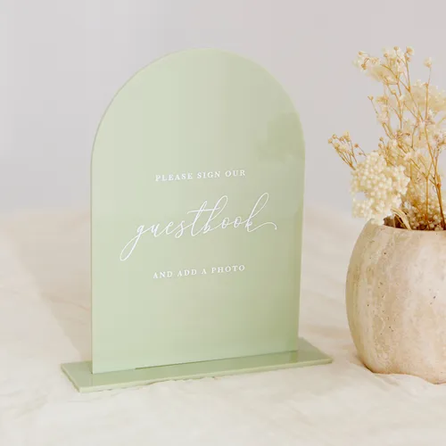 Polaroid Guestbook Sign - Pistachio Arch