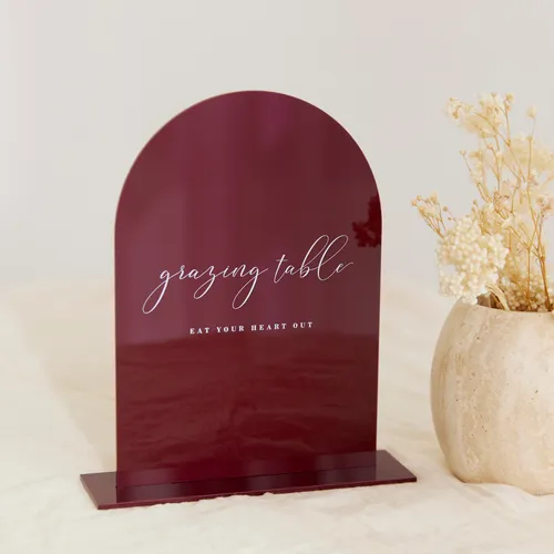 Grazing Table Sign - Wine Arch