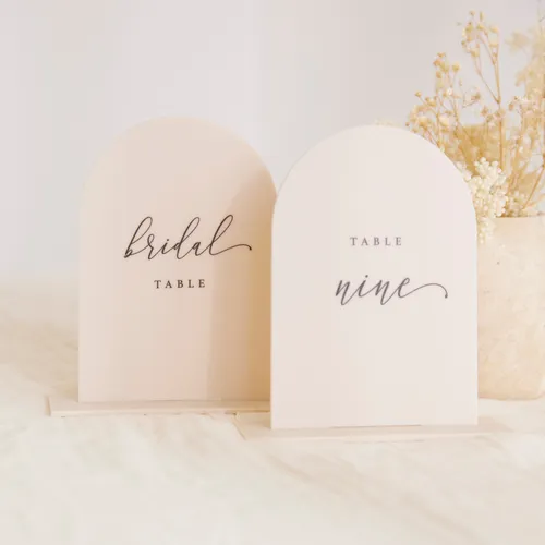 Table Numbers - Almond Arch
