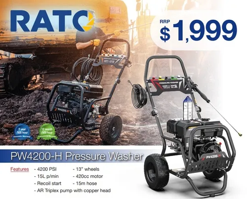 4200PSI Pressure Washer - RATO - For Sale